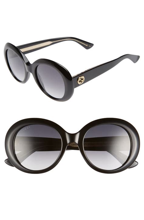 gucci black round sunglasses|gucci round gradient sunglasses.